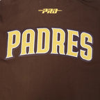 MLB SAN DIEGO PADRES CITY ARCH HAUT EN MOLLETON À GLISSIÈRE AU QUART POUR HOMME (BRUN)