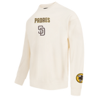 MLB SAN DIEGO PADRES WINGSPAN CHANDAIL À COL ROND EN MOLLETON À ÉPAULES TOMBANTES V2 POUR HOMME (COQUILLE D'ŒUF)