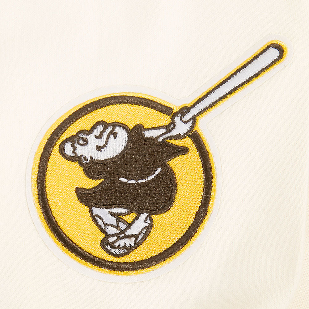 MLB SAN DIEGO PADRES WINGSPAN CHANDAIL À COL ROND EN MOLLETON À ÉPAULES TOMBANTES V2 POUR HOMME (COQUILLE D'ŒUF)