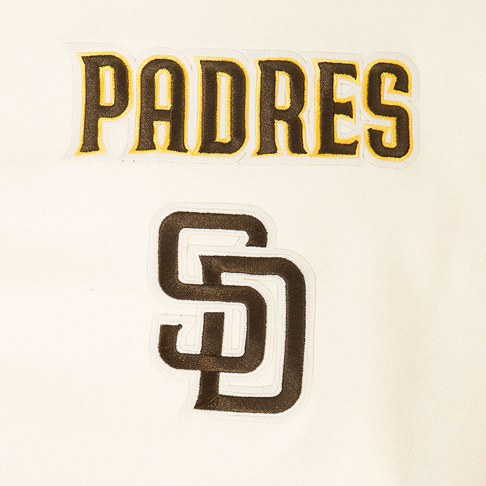 MLB SAN DIEGO PADRES WINGSPAN CHANDAIL À COL ROND EN MOLLETON À ÉPAULES TOMBANTES V2 POUR HOMME (COQUILLE D'ŒUF)