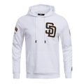MLB SAN DIEGO PADRES CLASSIC CHENILLE CHANDAIL À CAPUCHON POUR HOMME (BLANC)