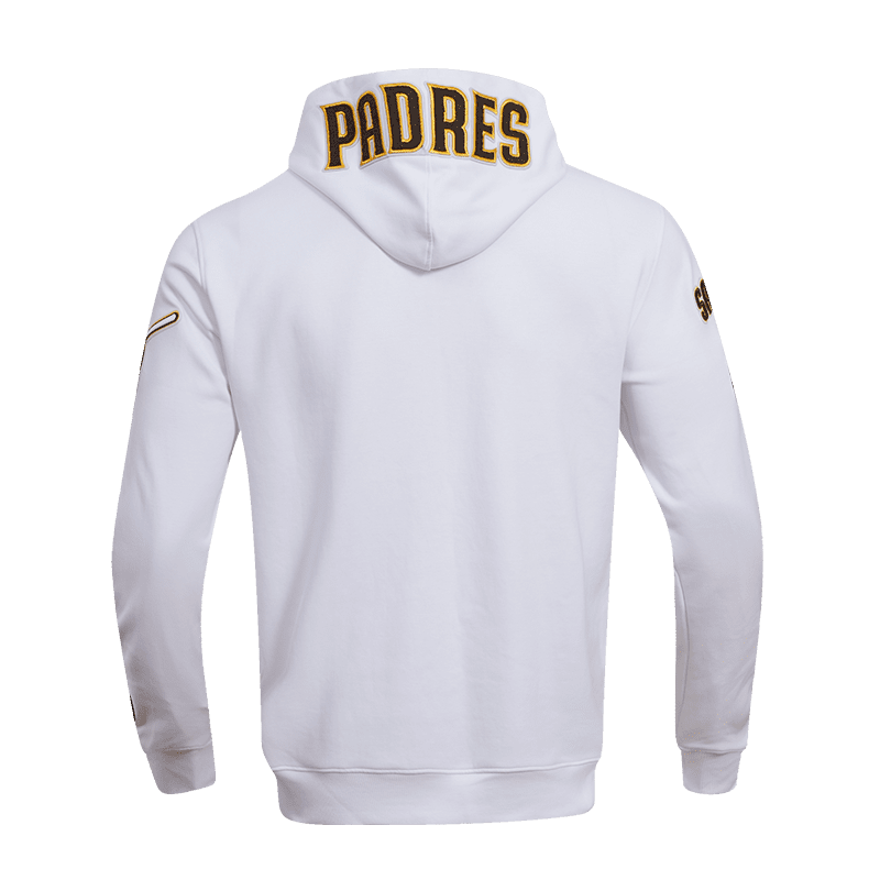 MLB SAN DIEGO PADRES CLASSIC CHENILLE CHANDAIL À CAPUCHON POUR HOMME (BLANC)