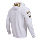 MLB SAN DIEGO PADRES CLASSIC CHENILLE CHANDAIL À CAPUCHON POUR HOMME (BLANC)