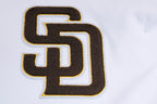 MLB SAN DIEGO PADRES CLASSIC CHENILLE CHANDAIL À CAPUCHON POUR HOMME (BLANC)