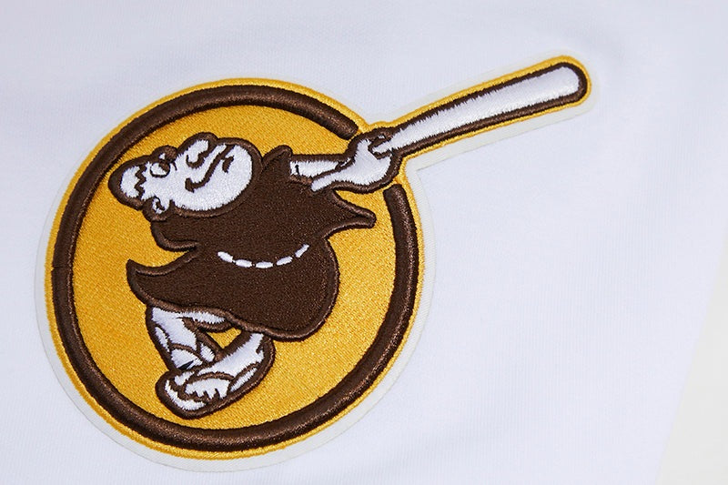MLB SAN DIEGO PADRES CLASSIC CHENILLE CHANDAIL À CAPUCHON POUR HOMME (BLANC)