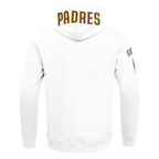 MLB SAN DIEGO PADRES CLASSIC CHENILLE CHANDAIL À CAPUCHON À GLISSIÈRE POUR HOMME (BLANC)