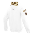 MLB SAN DIEGO PADRES CLASSIC CHENILLE CHANDAIL À CAPUCHON À GLISSIÈRE POUR HOMME (BLANC)