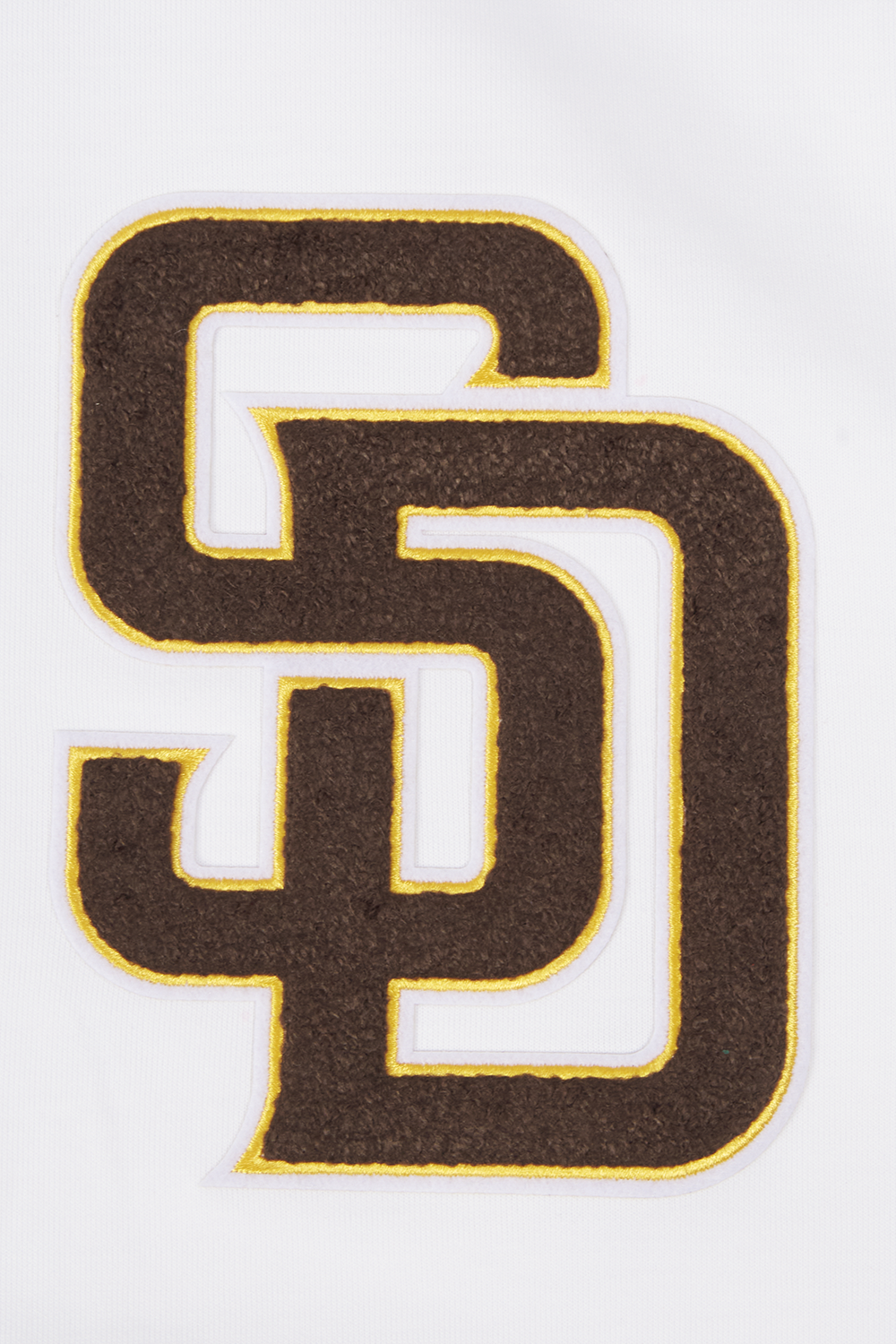 MLB SAN DIEGO PADRES CLASSIC CHENILLE CHANDAIL À CAPUCHON À GLISSIÈRE POUR HOMME (BLANC)