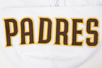 MLB SAN DIEGO PADRES CLASSIC CHENILLE CHANDAIL À CAPUCHON À GLISSIÈRE POUR HOMME (BLANC)