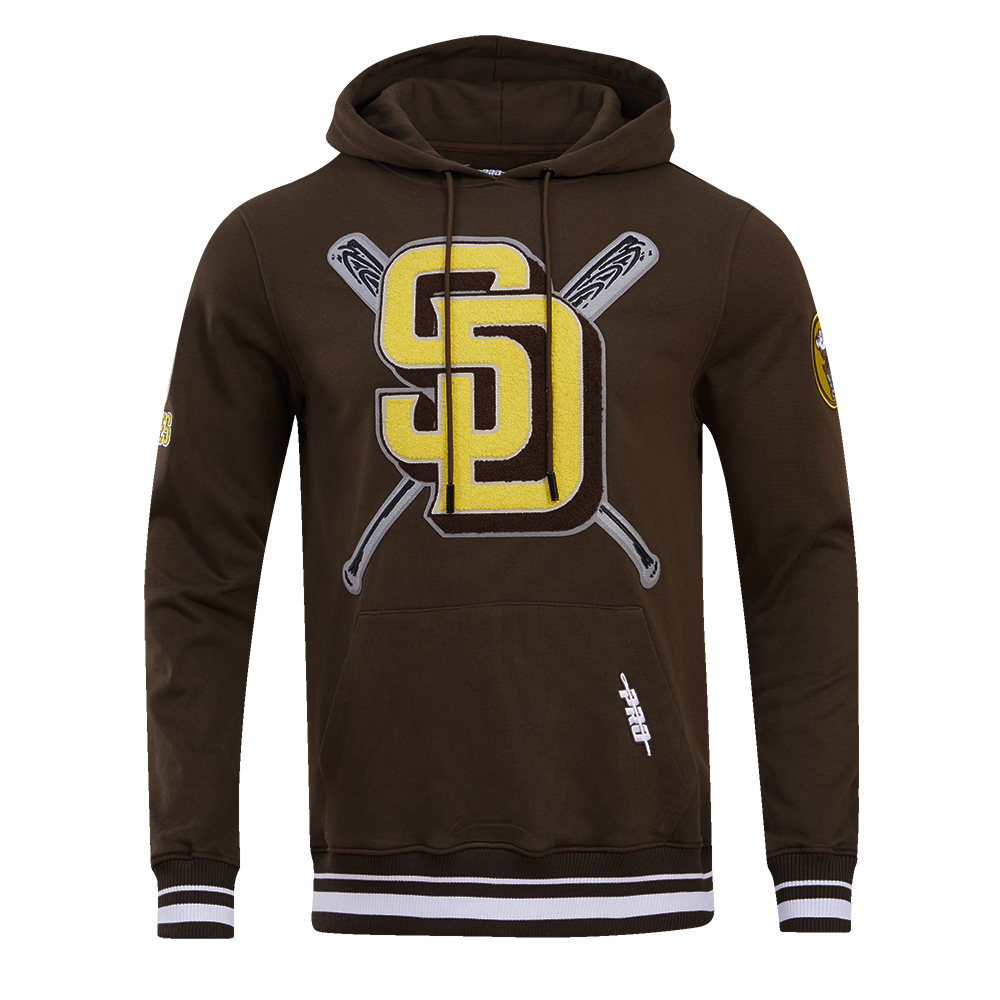 MLB SAN DIEGO PADRES MASH UP CHANDAIL À CAPUCHON EN MOLLETON CÔTELÉ POUR HOMME (BRUN)