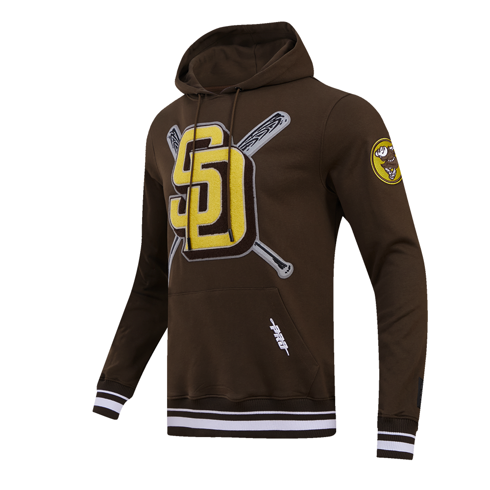 MLB SAN DIEGO PADRES MASH UP CHANDAIL À CAPUCHON EN MOLLETON CÔTELÉ POUR HOMME (BRUN)