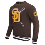 MLB SAN DIEGO PADRES MASH UP CHANDAIL À COL ROND EN MOLLETON CÔTELÉ POUR HOMME (BRUN)