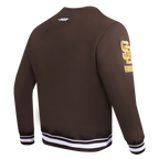 MLB SAN DIEGO PADRES MASH UP CHANDAIL À COL ROND EN MOLLETON CÔTELÉ POUR HOMME (BRUN)