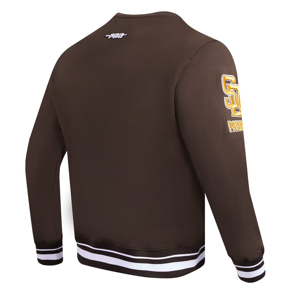 MLB SAN DIEGO PADRES MASH UP CHANDAIL À COL ROND EN MOLLETON CÔTELÉ POUR HOMME (BRUN)