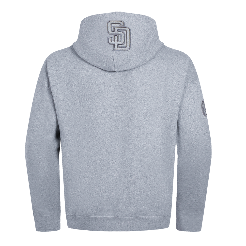 MLB SAN DIEGO PADRES NEUTRAL MEN'S  DROP SHOULDER FLC PO HOODIE (DARK HEATHER GRAY)