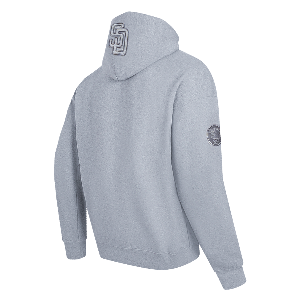 MLB SAN DIEGO PADRES NEUTRAL MEN'S  DROP SHOULDER FLC PO HOODIE (DARK HEATHER GRAY)