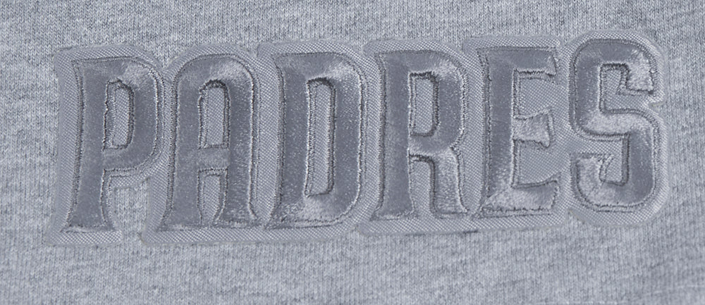 MLB SAN DIEGO PADRES NEUTRAL MEN'S  DROP SHOULDER FLC PO HOODIE (DARK HEATHER GRAY)