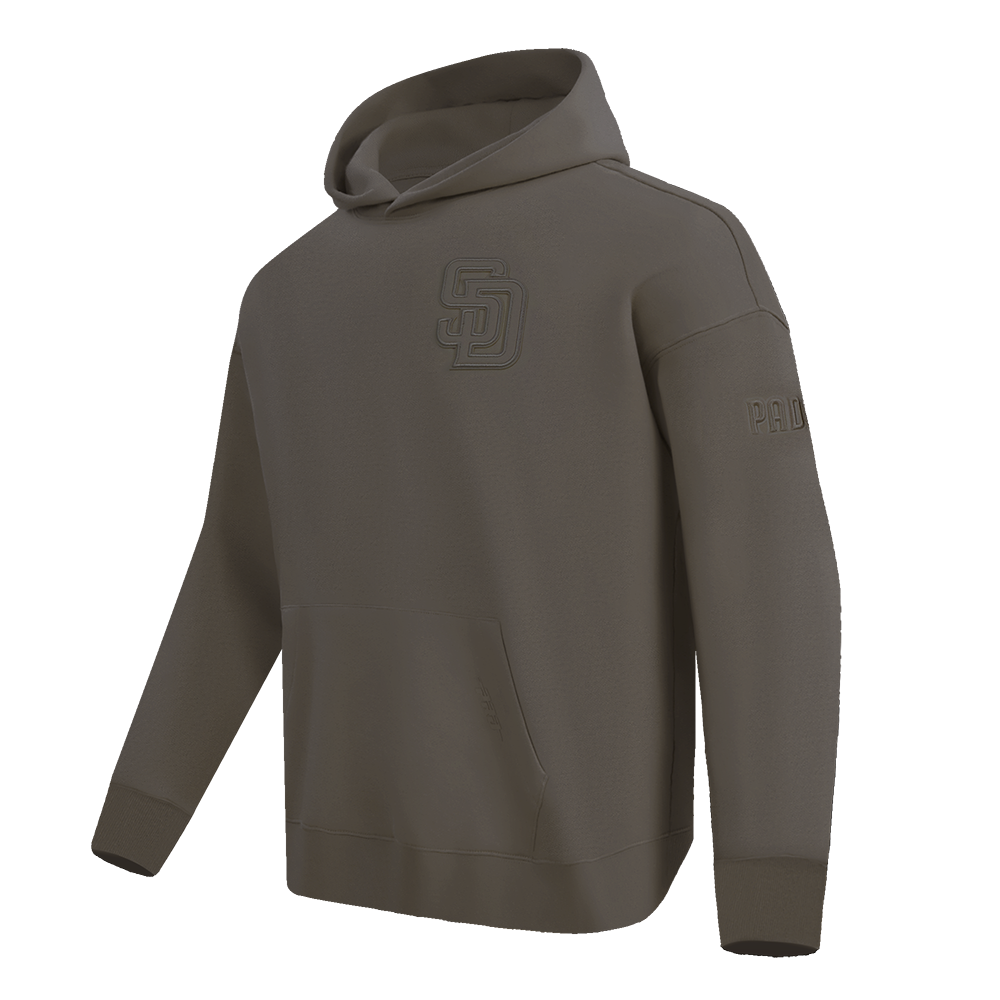 MLB SAN DIEGO PADRES NEUTRAL DROP SHOULDER MEN'S PULLOVER HOODIE (DARK TAUPE)