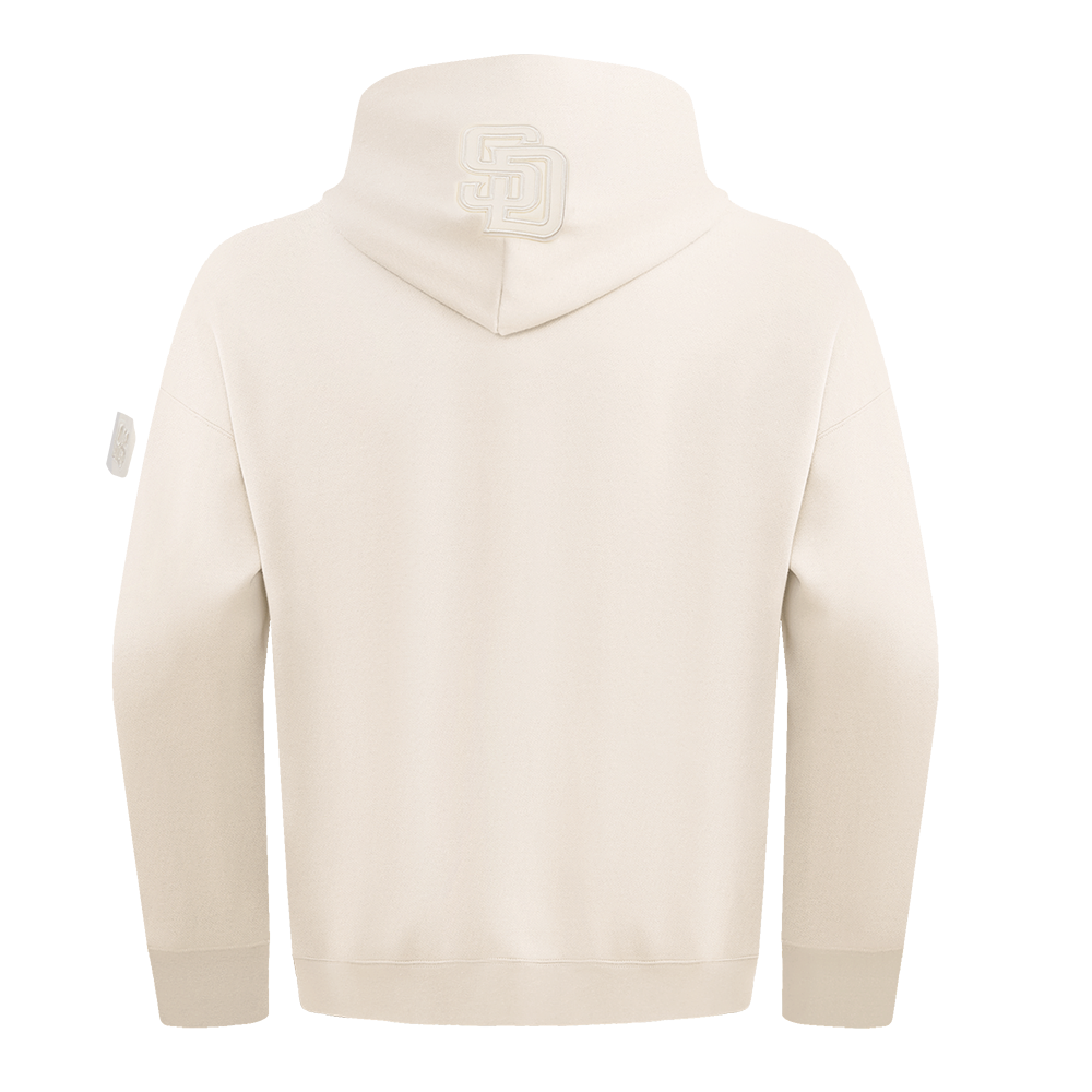MLB SAN DIEGO PADRES NEUTRAL MEN'S  DROP SHOULDER FLC PO HOODIE (EGGSHELL)