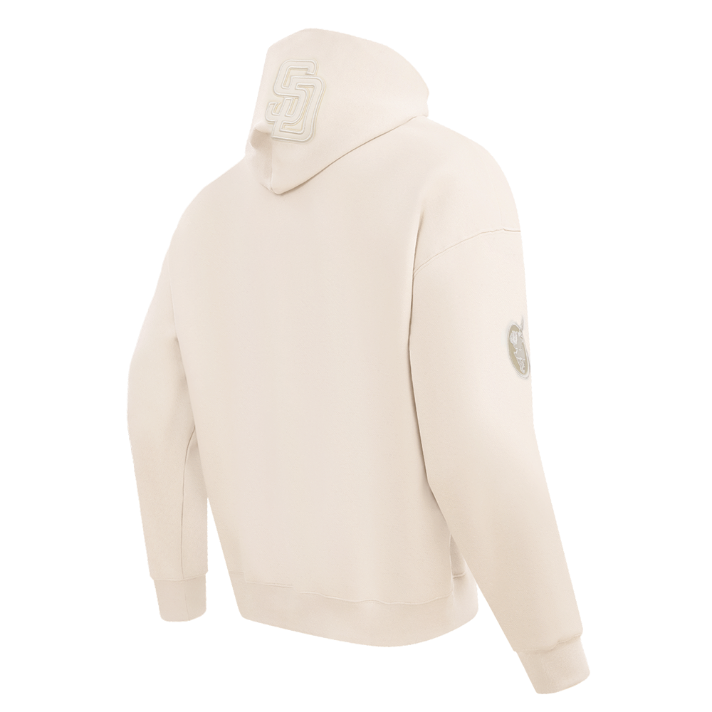 MLB SAN DIEGO PADRES NEUTRAL MEN'S  DROP SHOULDER FLC PO HOODIE (EGGSHELL)
