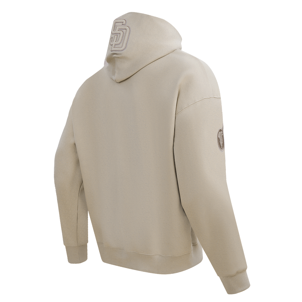 MLB SAN DIEGO PADRES NEUTRAL MEN'S  DROP SHOULDER FLC PO HOODIE (TAUPE)