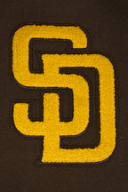 MLB SAN DIEGO PADRES SCRIPT TAIL BLOUSON COLLÉGIAL POUR HOMME (BRUN/BLANC)