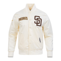 MLB SAN DIEGO PADRES SOUVENIR BLOUSON EN SATIN POUR HOMME (COQUILLE D'ŒUF)
