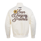 MLB SAN DIEGO PADRES SOUVENIR BLOUSON EN SATIN POUR HOMME (COQUILLE D'ŒUF)