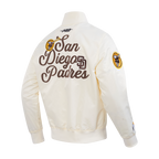 MLB SAN DIEGO PADRES SOUVENIR BLOUSON EN SATIN POUR HOMME (COQUILLE D'ŒUF)