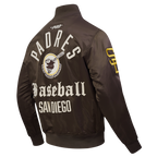 MLB SAN DIEGO PADRES MODERN ORIGINALS MEN'S SATIN JACKET (BROWN)