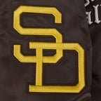 MLB SAN DIEGO PADRES MODERN ORIGINALS MEN'S SATIN JACKET (BROWN)