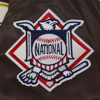 MLB SAN DIEGO PADRES MODERN ORIGINALS MEN'S SATIN JACKET (BROWN)