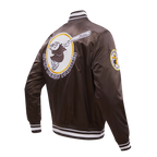 MLB SAN DIEGO PADRES RETRO CLASSIC BLOUSON EN SATIN À BORDS CÔTELÉS POUR HOMME (BRUN)