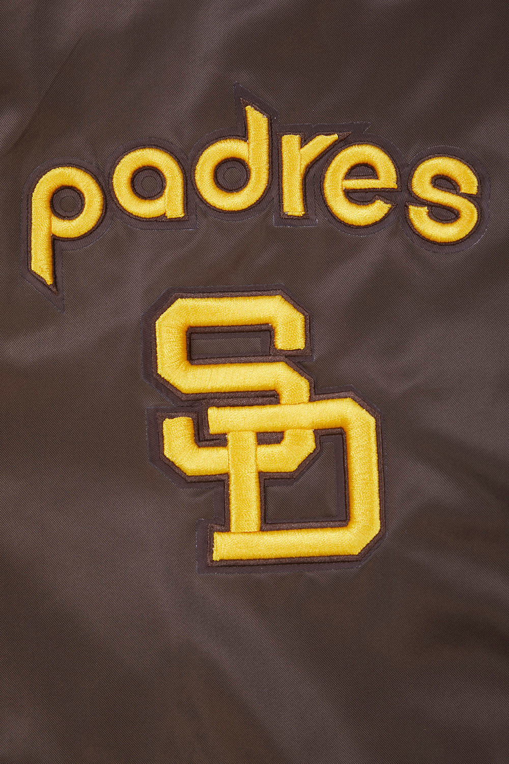 MLB SAN DIEGO PADRES RETRO CLASSIC BLOUSON EN SATIN À BORDS CÔTELÉS POUR HOMME (BRUN)