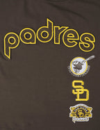 MLB SAN DIEGO PADRES RETRO CLASSIC HAUT À COUPE CARRÉE POUR FEMME (BRUN)
