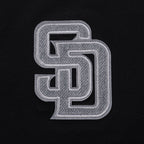 MLB SAN DIEGO PADRES REVERSE FRENCH TERRY WOMEN'S SINGLE JERSEY BOXY TOP (BLACK)