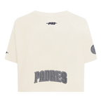 MLB SAN DIEGO PADRES REVERSE FRENCH TERRY HAUT EN JERSEY SIMPLE À COUPE CARRÉE POUR FEMME (COQUILLE D'ŒUF)