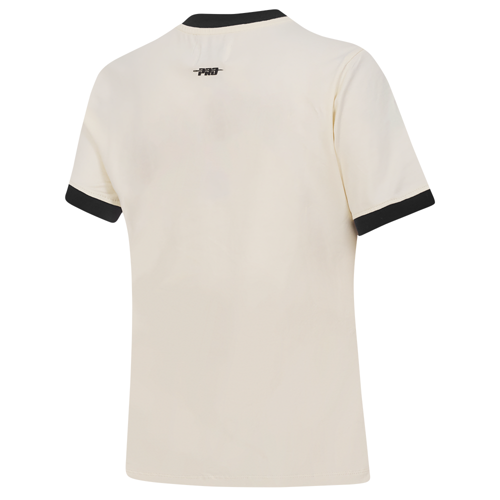 MLB SAN DIEGO PADRES RETRO CASCADE WOMEN'S RINGER TEE (EGGSHELL/ BLACK)