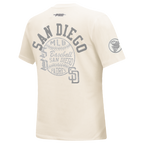MLB SAN DIEGO PADRES STREET TEAM HAUT EN JERSEY SIMPLE À COUPE AJUSTÉE POUR FEMME (COQUILLE D'ŒUF)