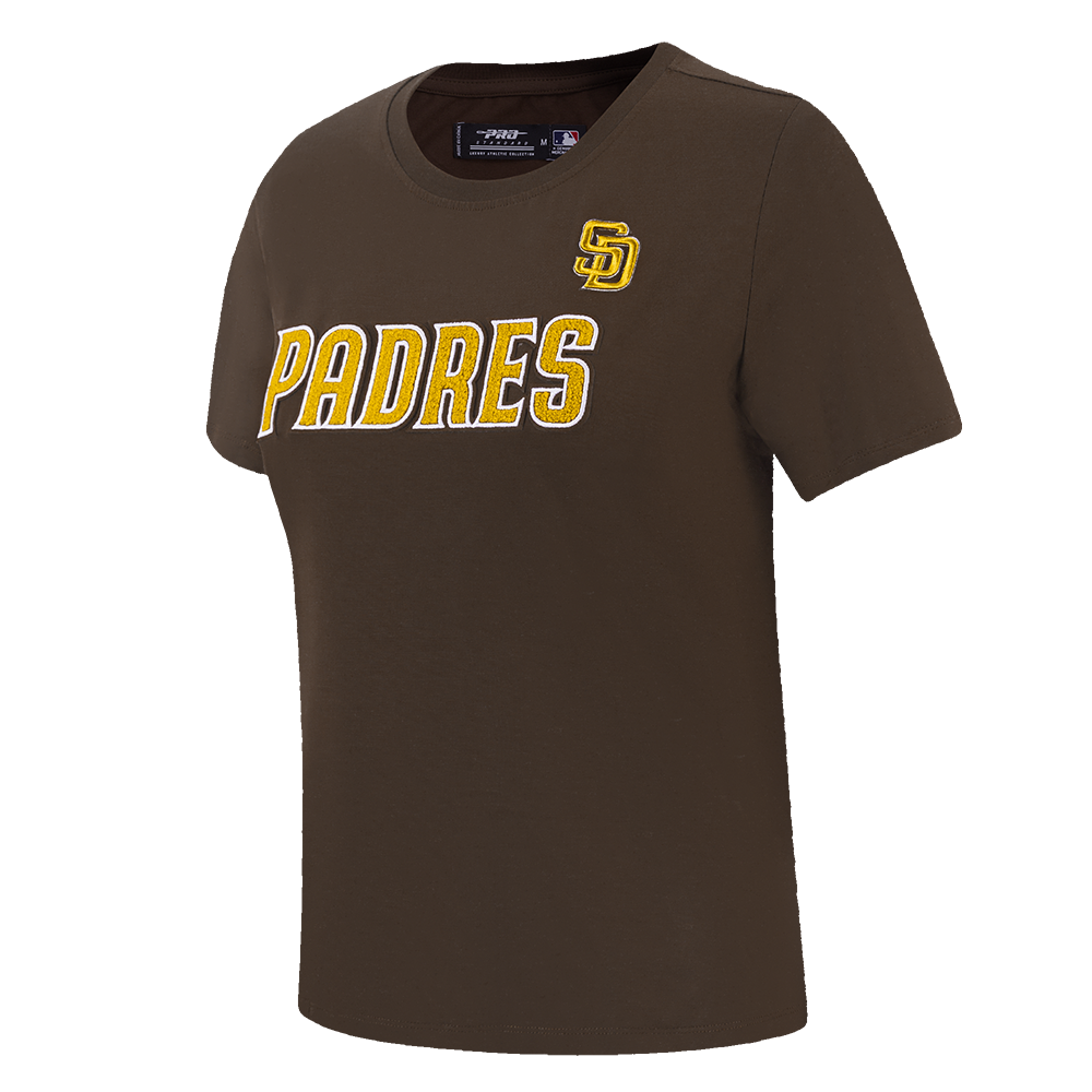 MLB SAN DIEGO PADRES CLASSIC SHORT SLEEVE WOMEN'S SLIM FIT TOP (BROWN)