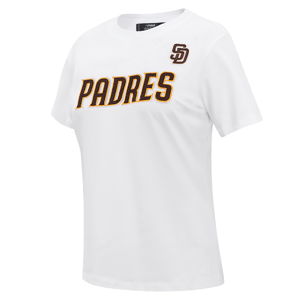 MLB SAN DIEGO PADRES CLASSIC SHORT SLEEVE WOMEN'S SLIM FIT TOP (WHITE)