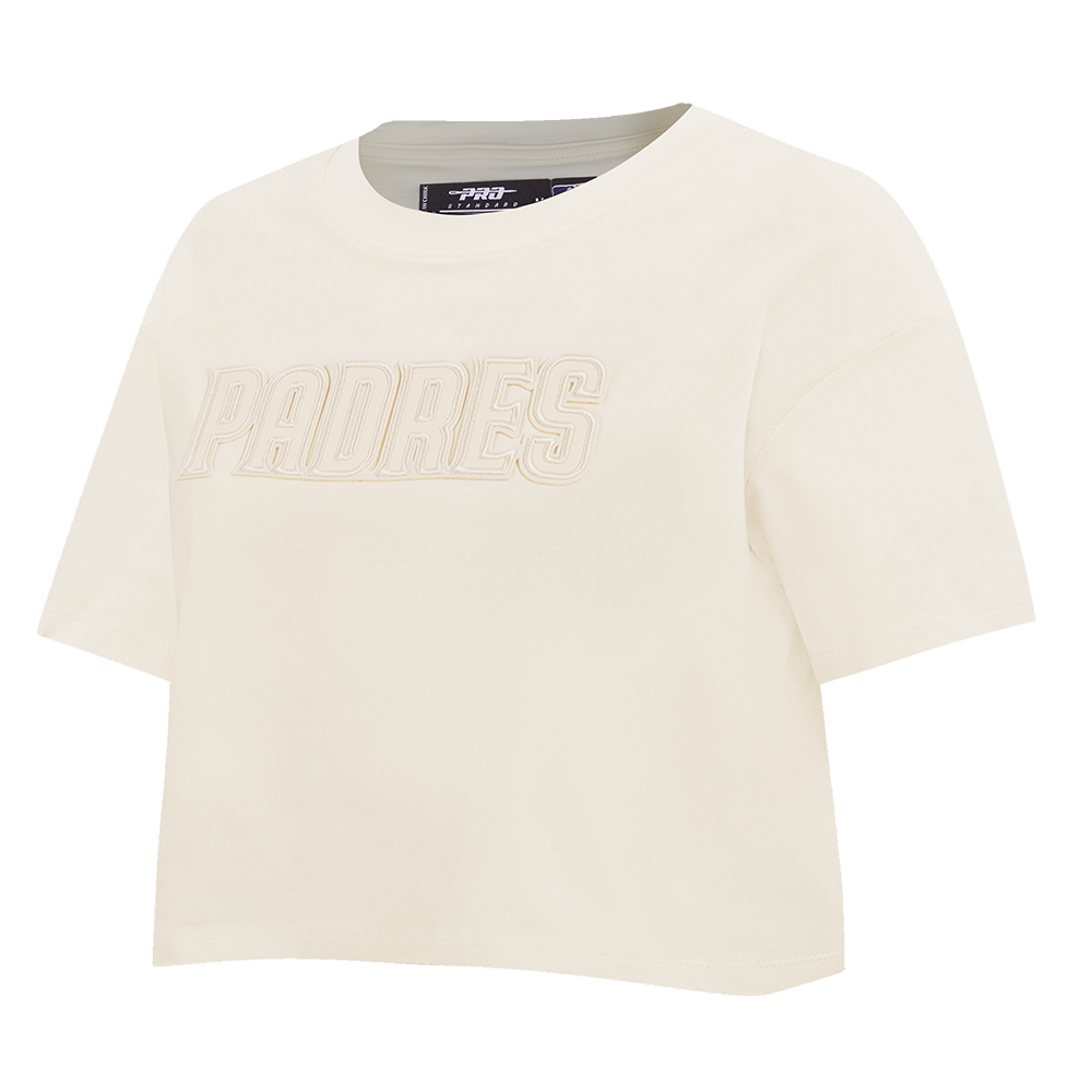 MLB SAN DIEGO PADRES NEUTRAL WOMEN'S BOXY TOP (EGGSHELL)