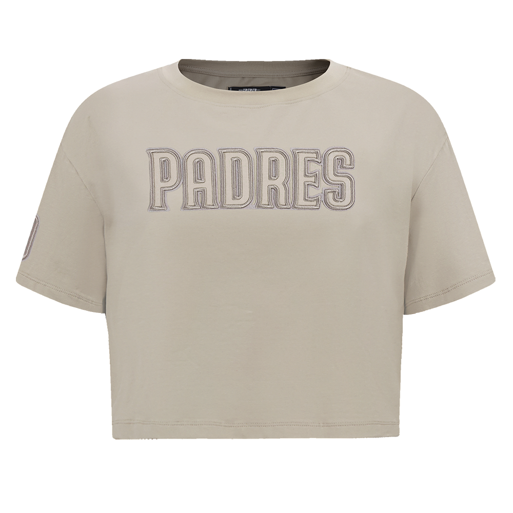MLB SAN DIEGO PADRES NEUTRAL WOMEN'S BOXY TOP (TAUPE)