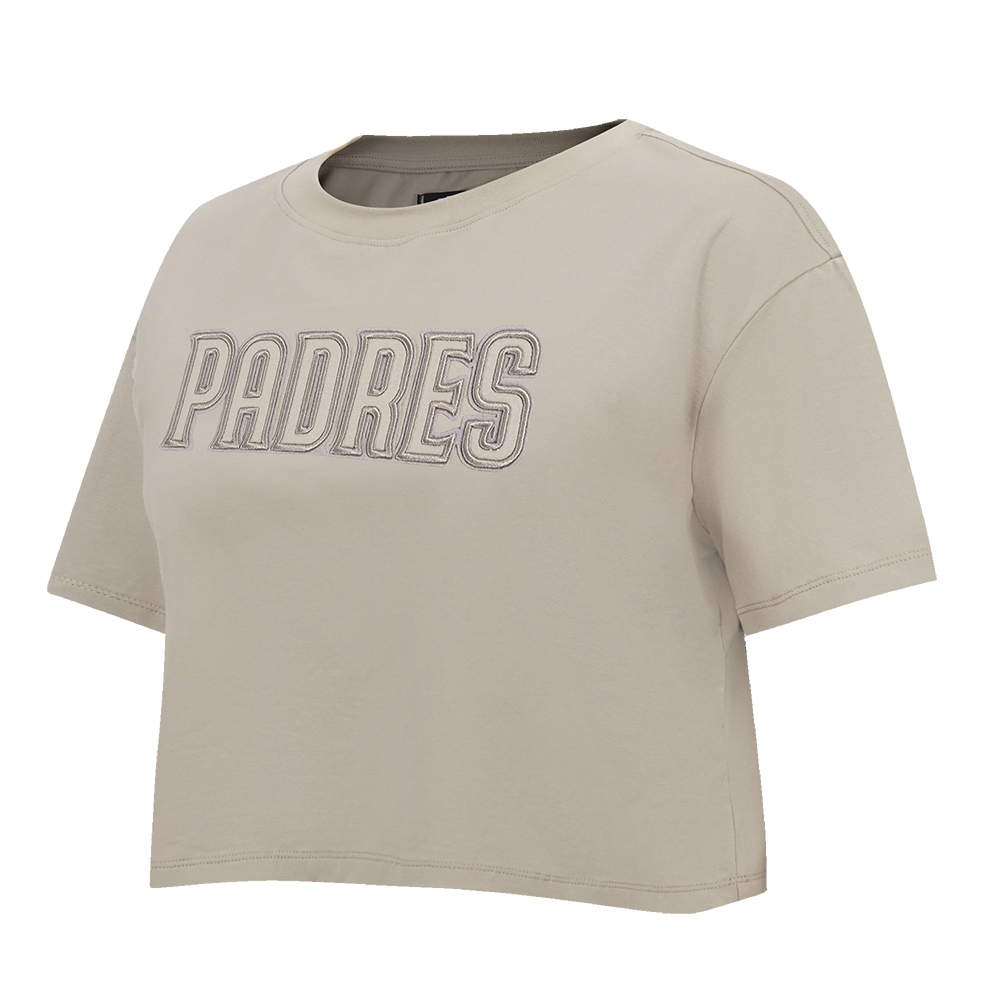 MLB SAN DIEGO PADRES NEUTRAL WOMEN'S BOXY TOP (TAUPE)