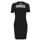 MLB SAN DIEGO PADRES REVERSE FRENCH TERRY WOMEN'S BODYCON DRESS (BLACK)
