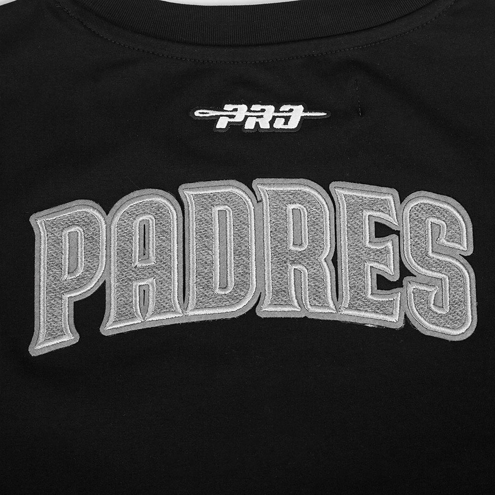 MLB SAN DIEGO PADRES REVERSE FRENCH TERRY WOMEN'S BODYCON DRESS (BLACK)