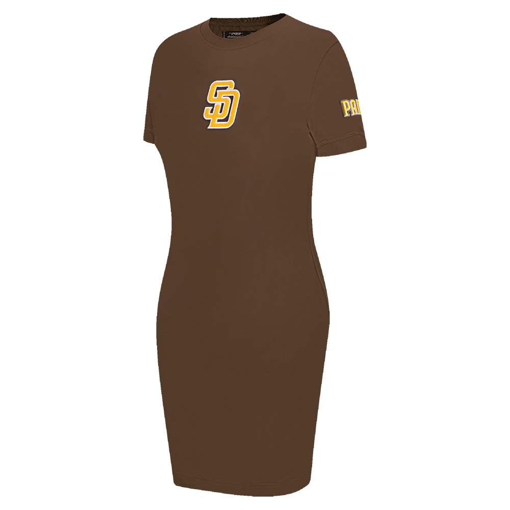 MLB SAN DIEGO PADRES CLASSIC WOMEN'S BODYCON DRESS (BROWN)