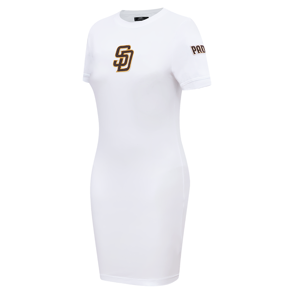 MLB SAN DIEGO PADRES CLASSIC WOMEN'S BODYCON DRESS (WHITE)