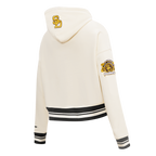 MLB SAN DIEGO PADRES RETRO CLASSIC CHANDAIL À CAPUCHON COURT CÔTELÉ POUR FEMME (COQUILLE D'ŒUF/NOIR)