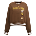 MLB SAN DIEGO PADRES RETRO CLASSIC CHANDAIL À COL ROND CÔTELÉ POUR FEMME (BRUN)